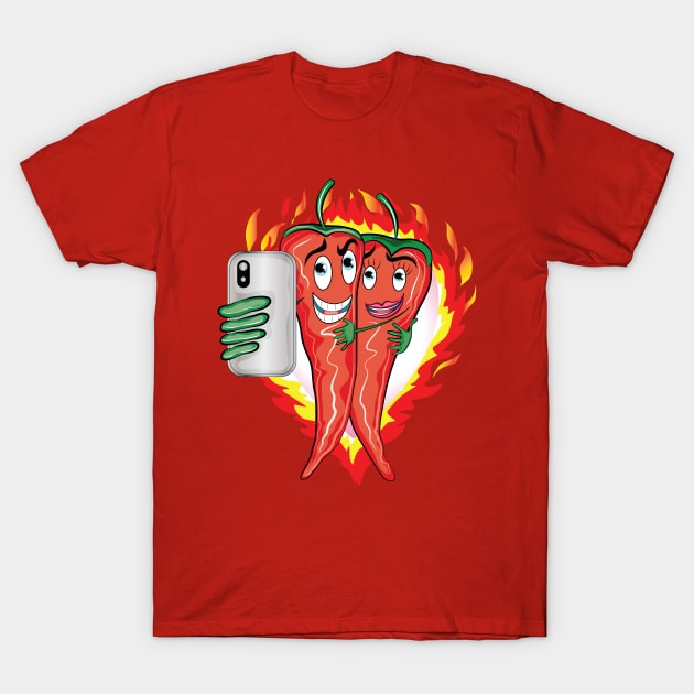 Hot Love Chili Pepper Valentine T-Shirt by ArticArtac